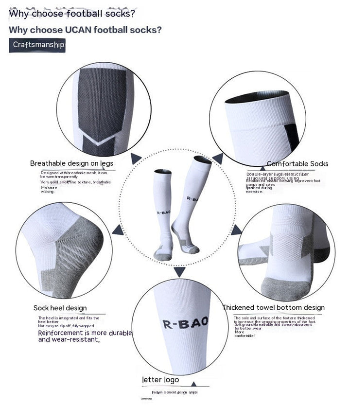 Towel Bottom Long Soccer Socks: Ultimate Ankle Support and Protection