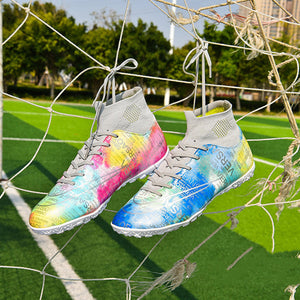 High-Top Soccer Shoes for Boys and Girls with TF Studs