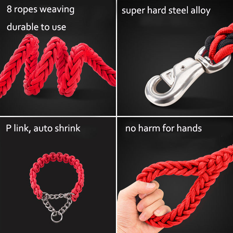 Heavy-Duty Nylon Braided Pet Collar and Leash Set