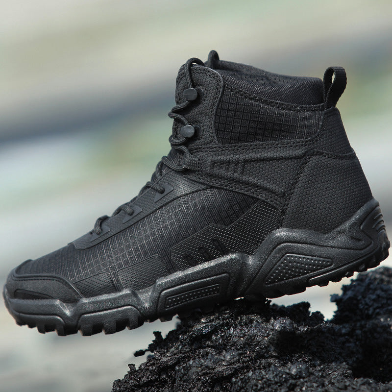 Men's Ultralight Mid-Tube Combat Boots Tactical Desert Hiking Shoes