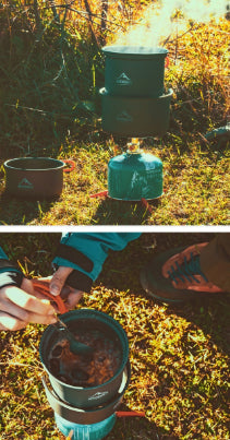 Widesea Outdoor Camping Cookware Set with Heat-Collecting Energy-Efficient Design