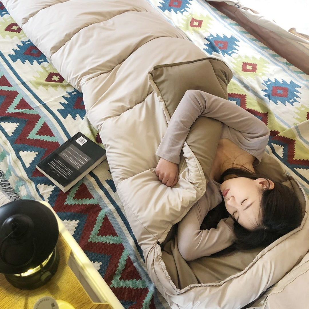 Outdoor Thickened Waterproof Cotton Four-Season Machine-Washable Sleeping Bag