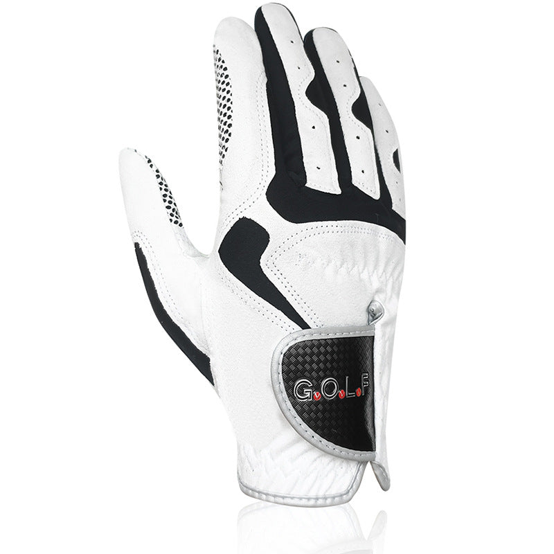 Breathable Microfiber Golf Gloves with Non-Slip Grip Particles