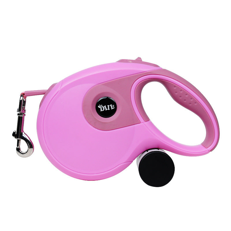 Automatic Retractable Pet Leash with One-Button Lock