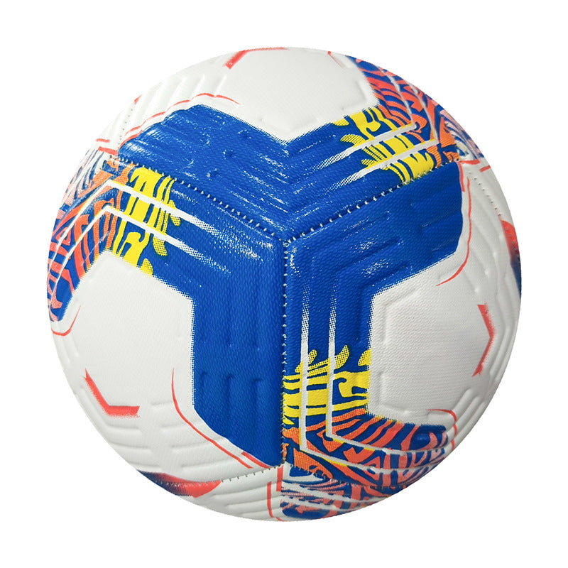 Youth Standard No. 5 PVC Soccer Ball, Machine-Sewn, Minimalist Design