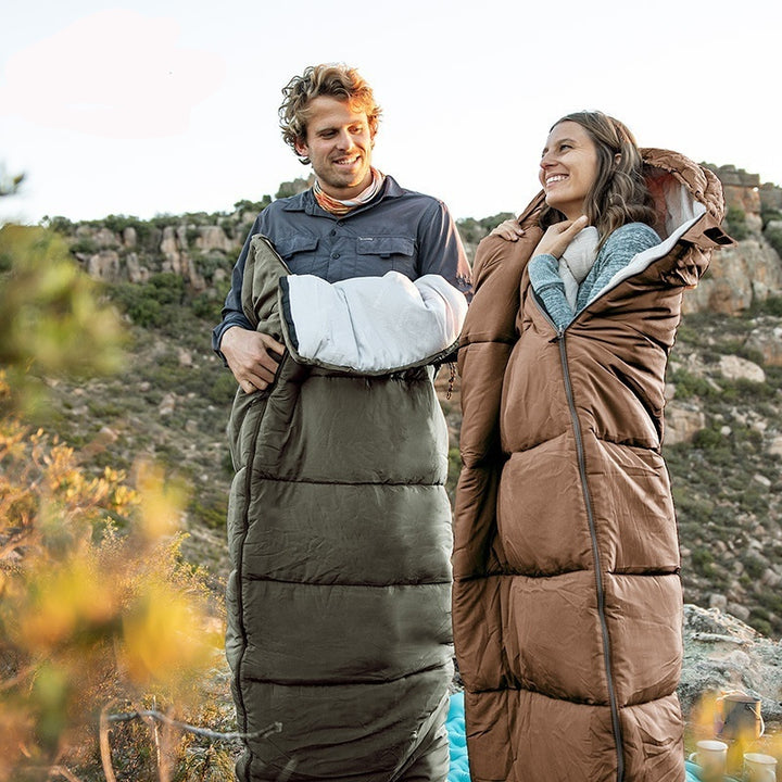 Naturehike Envelope Hooded Sleeping Bag Outdoor Autumn Winter Cold-Proof Double