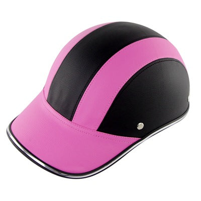 Baseball Cap Leather Helmet