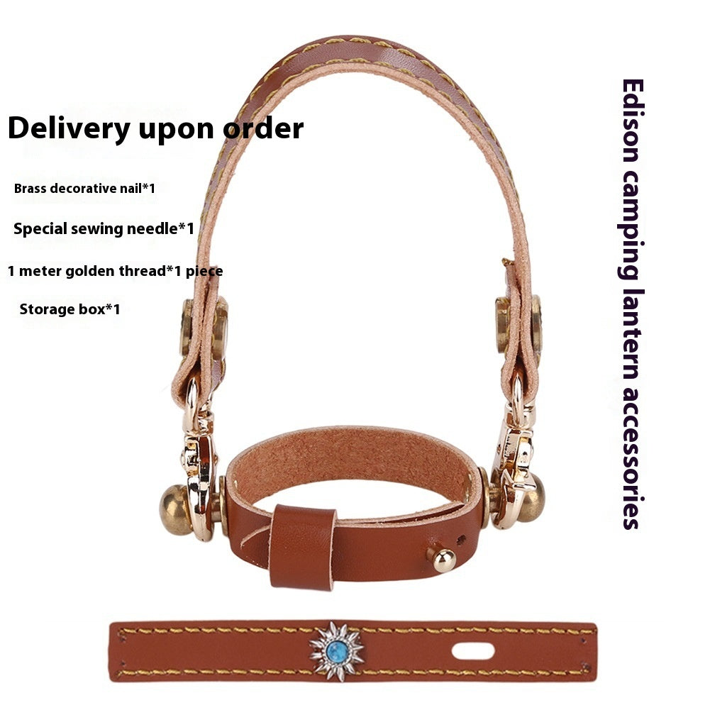 3-Piece Camping Lantern Set With Leather Hanging Rope