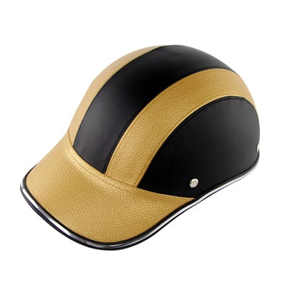 Baseball Cap Leather Helmet