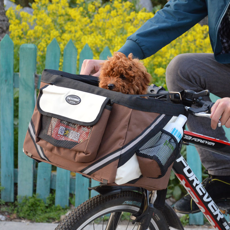 Removable Front Bike Basket Pet Carrier for Bicycle
