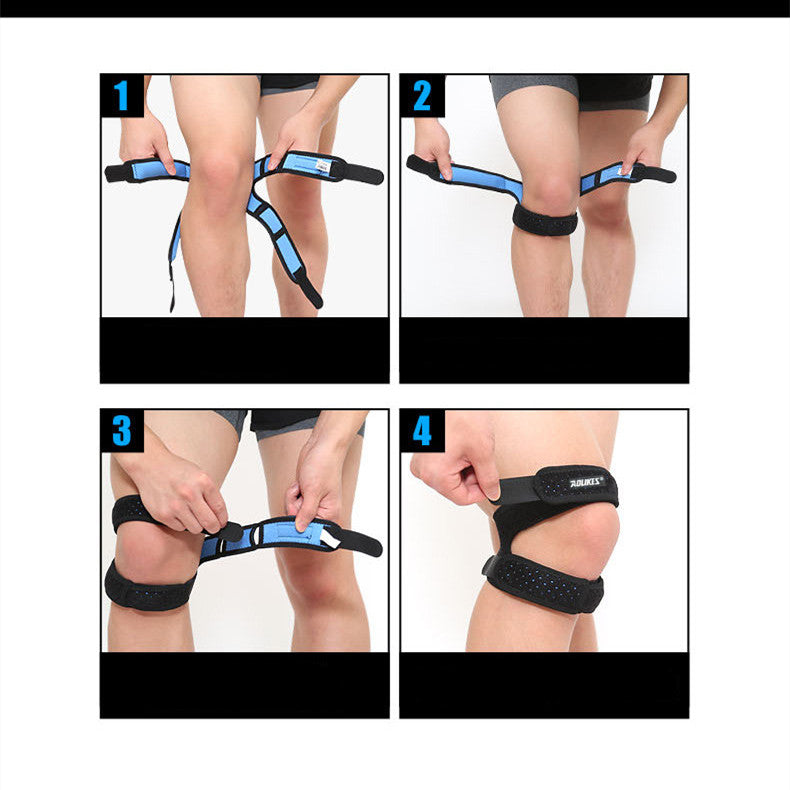 Sports Silicone Patella Belt Breathable Knee Support for Running and Basketball