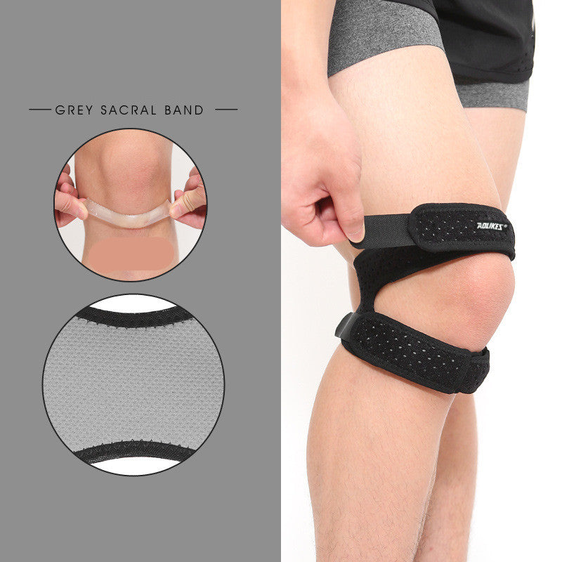 Sports Silicone Patella Belt Breathable Knee Support for Running and Basketball