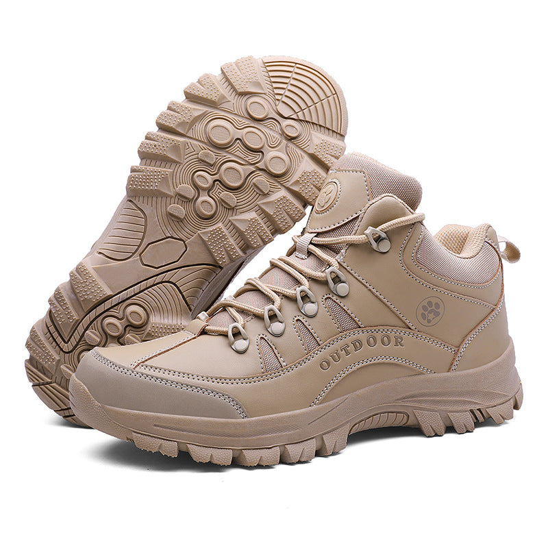 Men's Military Style Hiking Boots Non-Slip Wear-Resistant Outdoor Shoes