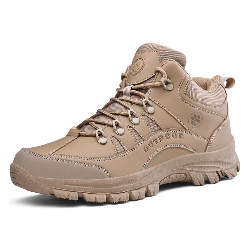 Men's Military Style Hiking Boots Non-Slip Wear-Resistant Outdoor Shoes