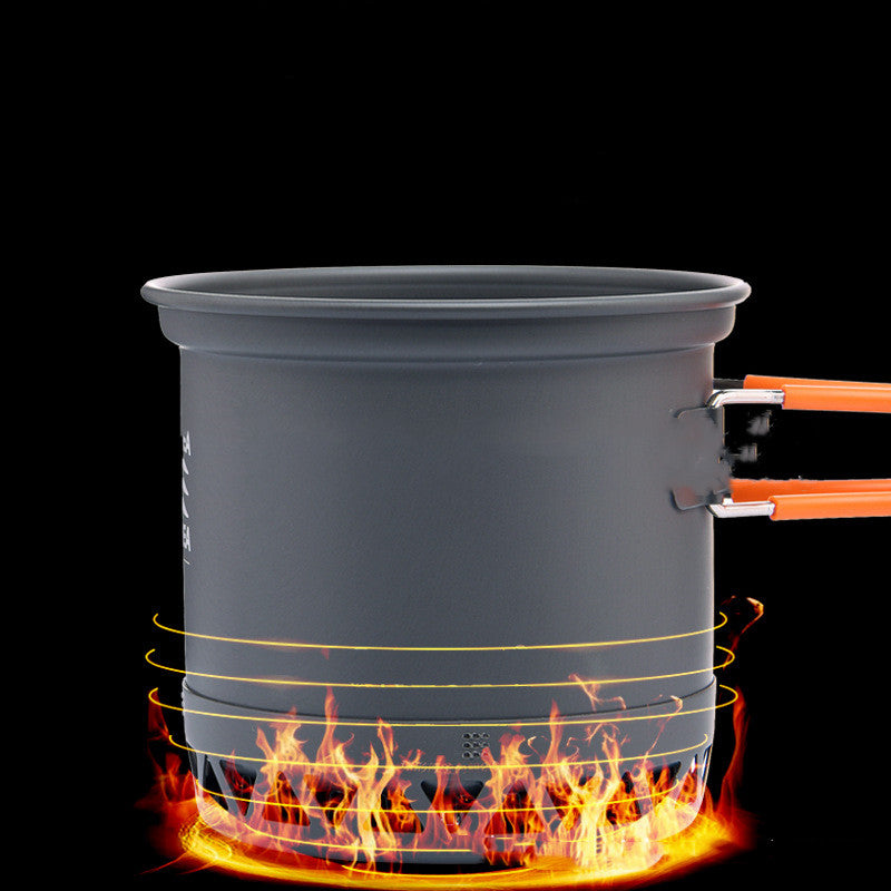 Widesea Outdoor Camping Cookware Set with Heat-Resistant Pots, Utensils, and Tableware