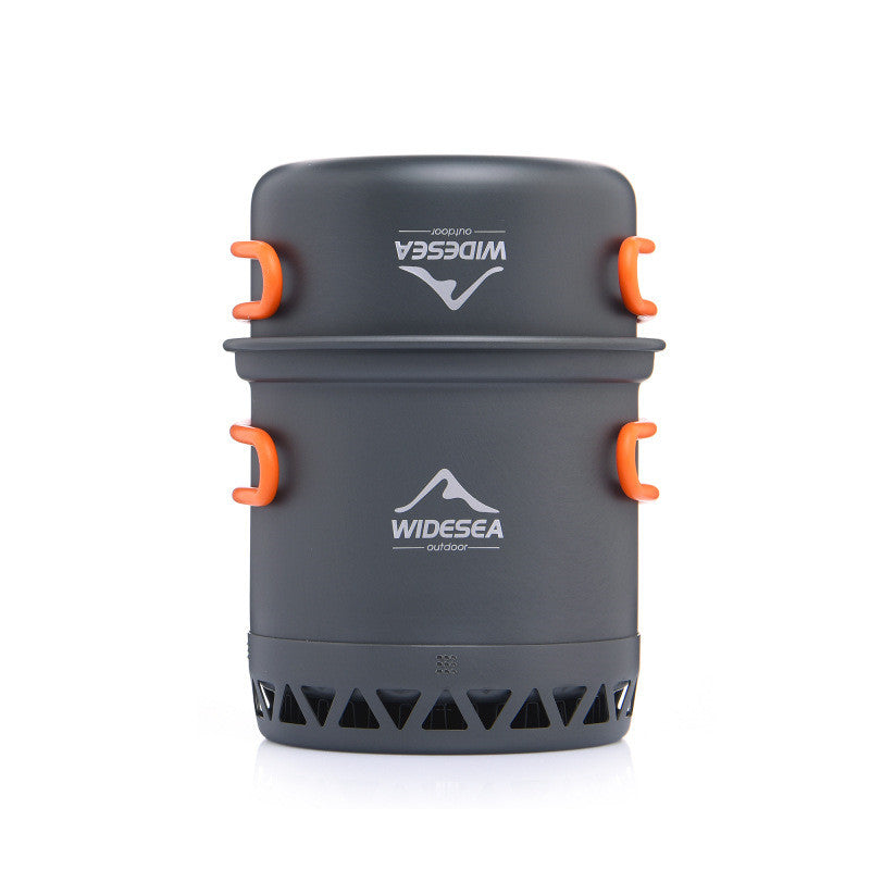 Widesea Outdoor Camping Cookware Set with Heat-Resistant Pots, Utensils, and Tableware