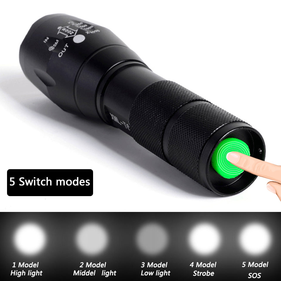 Rechargeable Super Bright Mini Flashlight Waterproof Outdoor Self-Defense