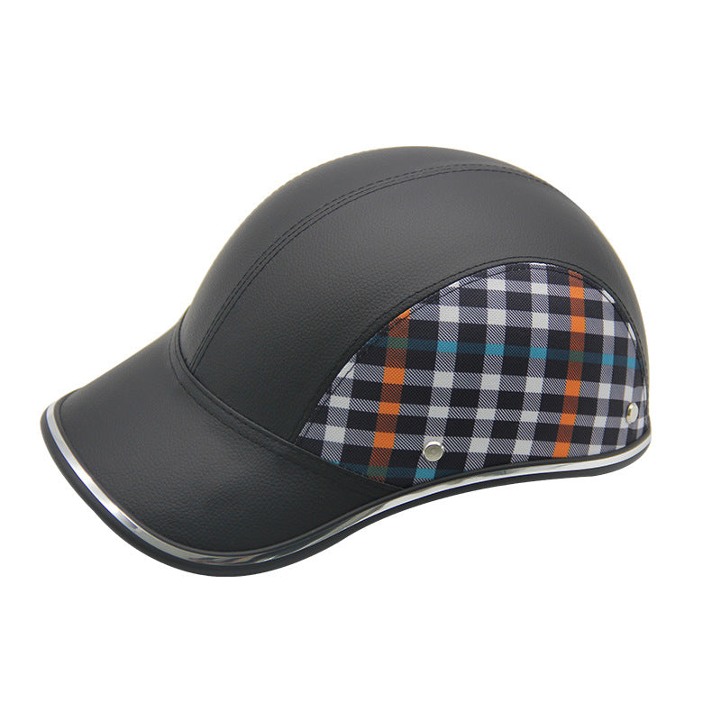 Baseball Cap Leather Helmet