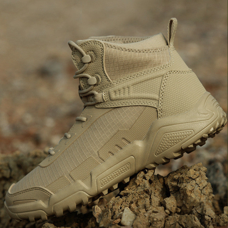 Men's Ultralight Mid-Tube Combat Boots Tactical Desert Hiking Shoes