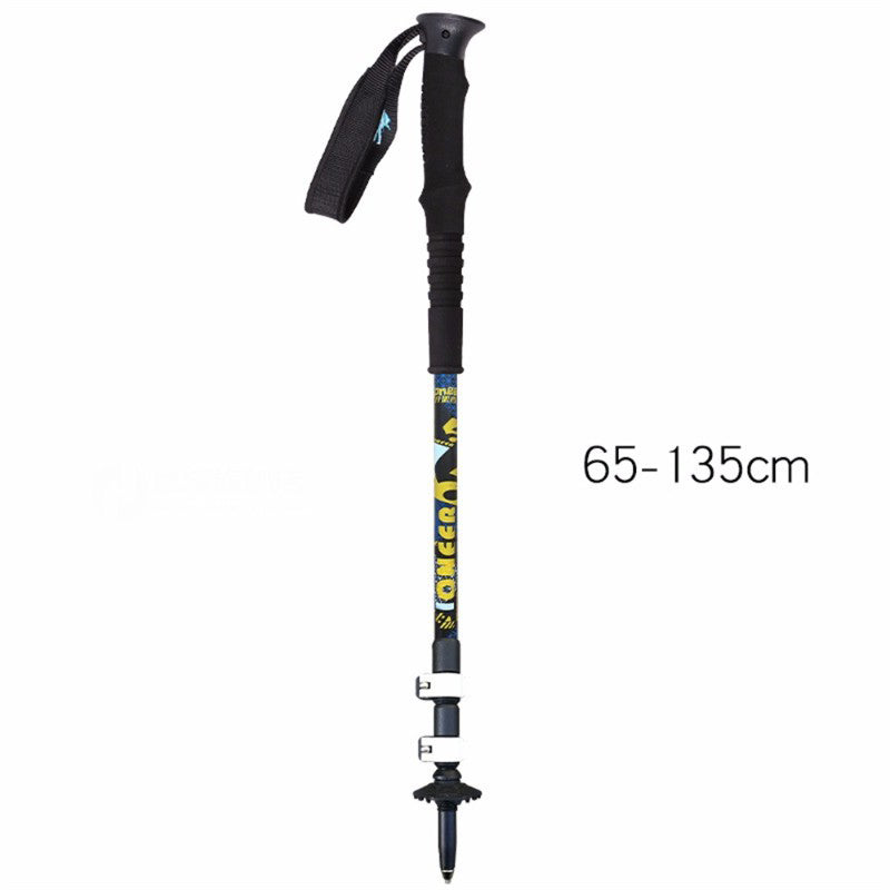 SPORTSHUB 1PC Aluminium Alloy 3-Section Telescopic Ski Poles