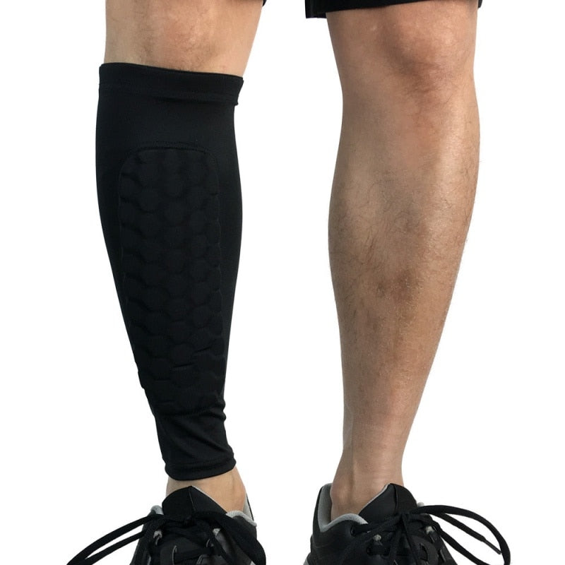 Football Shin Guards with Protective Pads, Leg Sleeves for Teen Sports Training