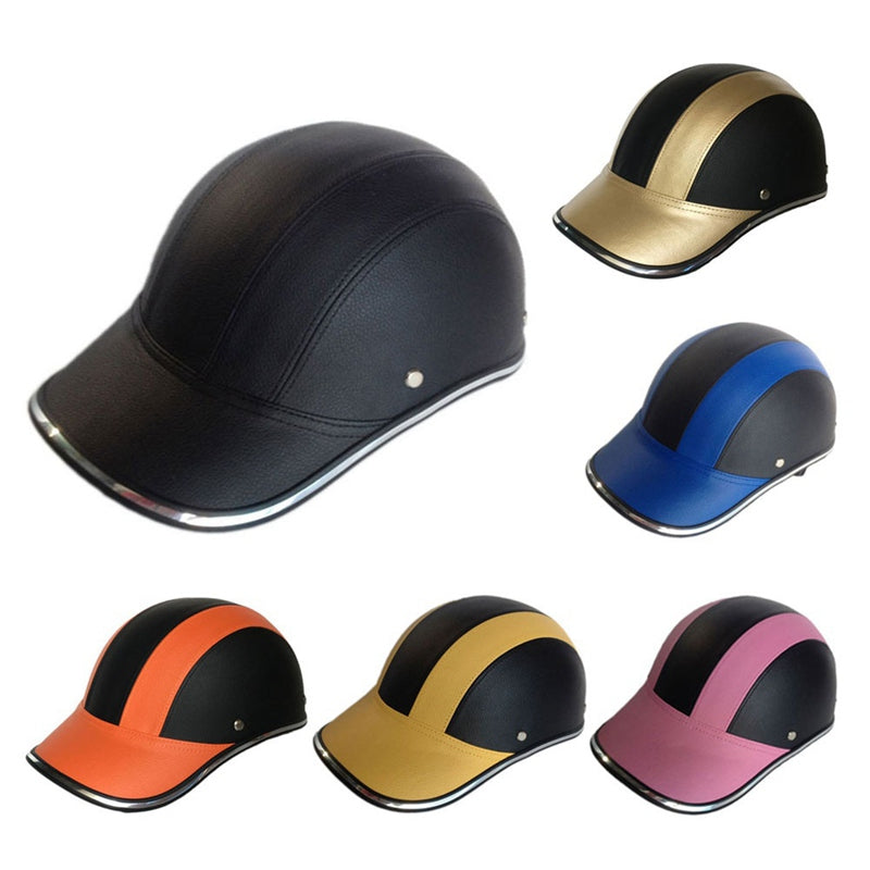 Baseball Cap Leather Helmet