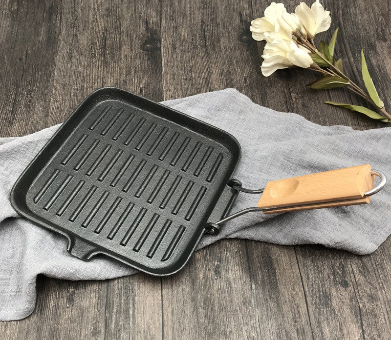 Camping Cast Iron Skillet and Folding Pan Cookware Set