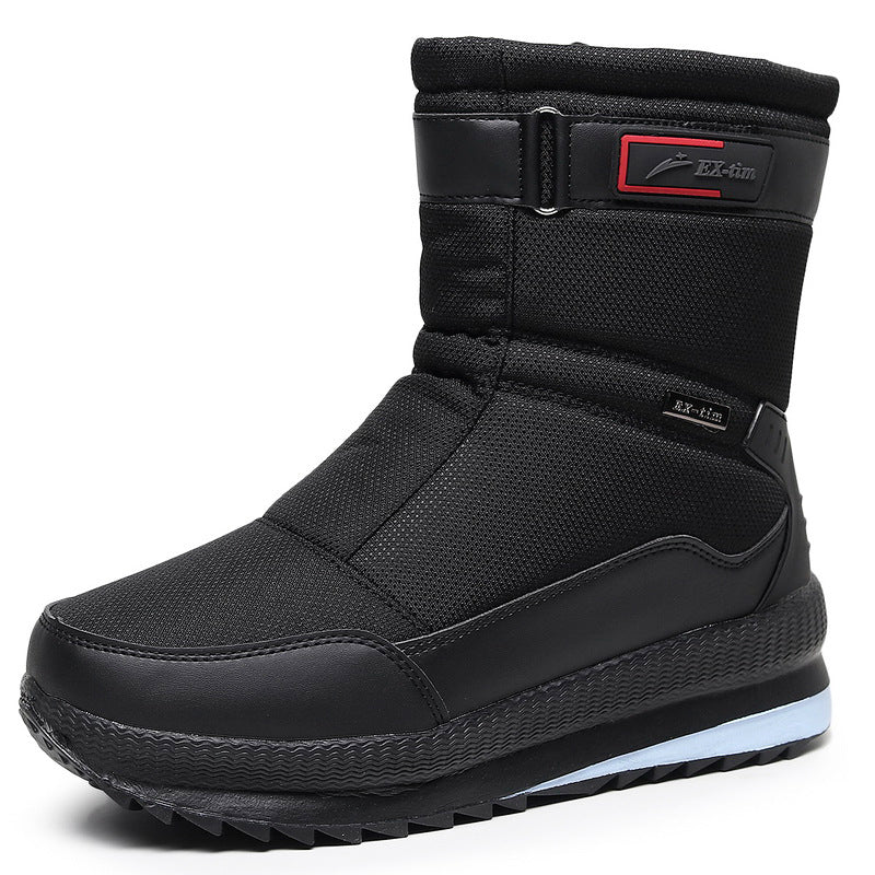 Men’s Waterproof Short Snow Boots with Fleece Lining for Skiing and Hiking