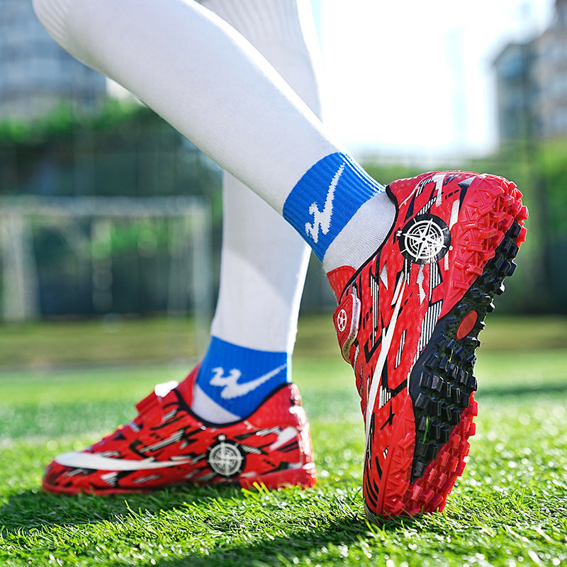 Children’s Velcro Football Shoes with Spikes for Sports Activities