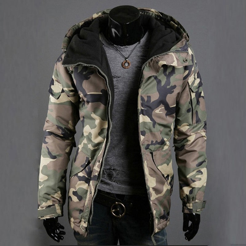 Men's Camouflage Casual Hooded Jacket