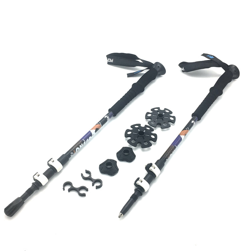 SPORTSHUB 1PC Aluminium Alloy 3-Section Telescopic Ski Poles
