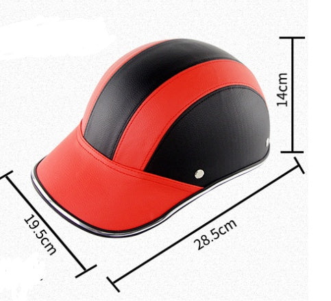 Baseball Cap Leather Helmet