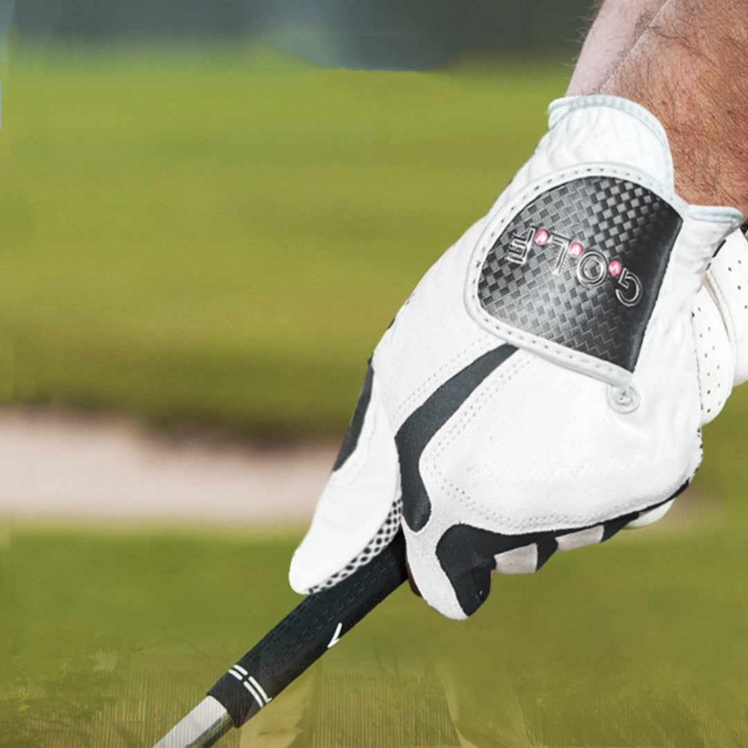 Breathable Microfiber Golf Gloves with Non-Slip Grip Particles