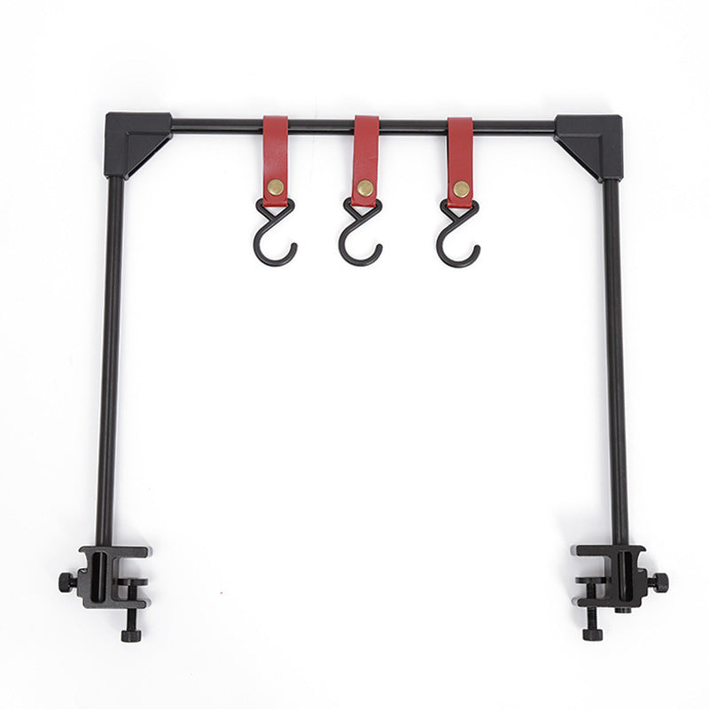Adjustable Outdoor Camping Rack with Clamps for Pots, Stove, and Cookware
