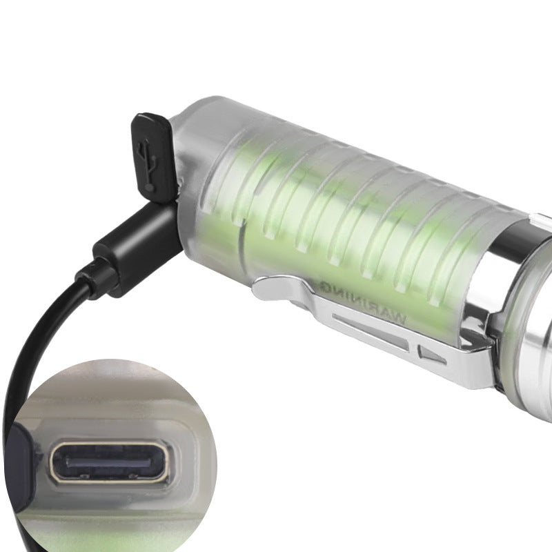 Rechargeable LED Laser Pointer UV Flashlight Waterproof Camping Light