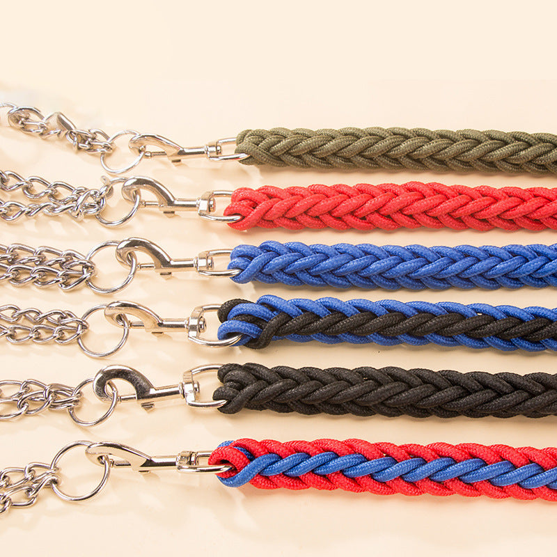 Heavy-Duty Nylon Braided Pet Collar and Leash Set