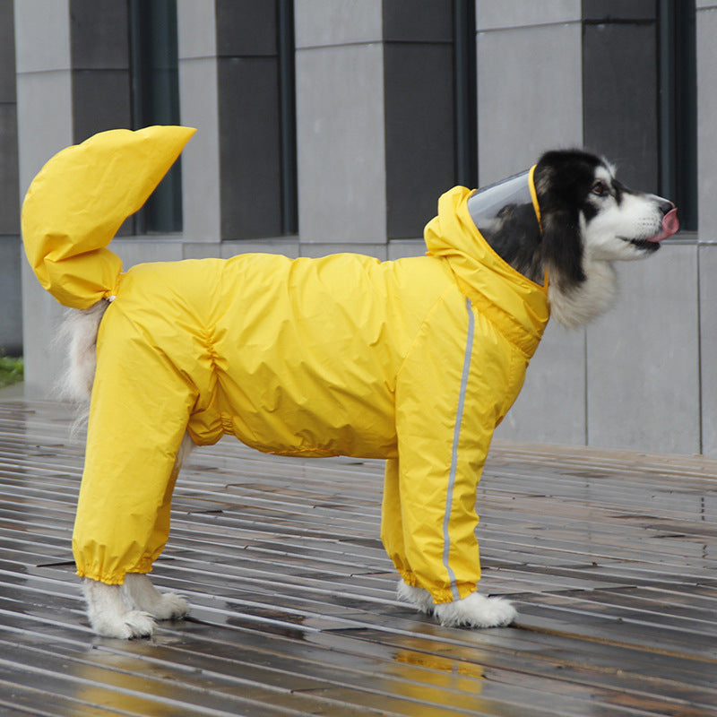 Pet Raincoat with Tail Cover