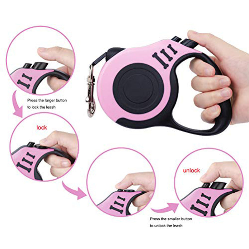 Automatic Retractable Pet Leash and Traction Rope Set