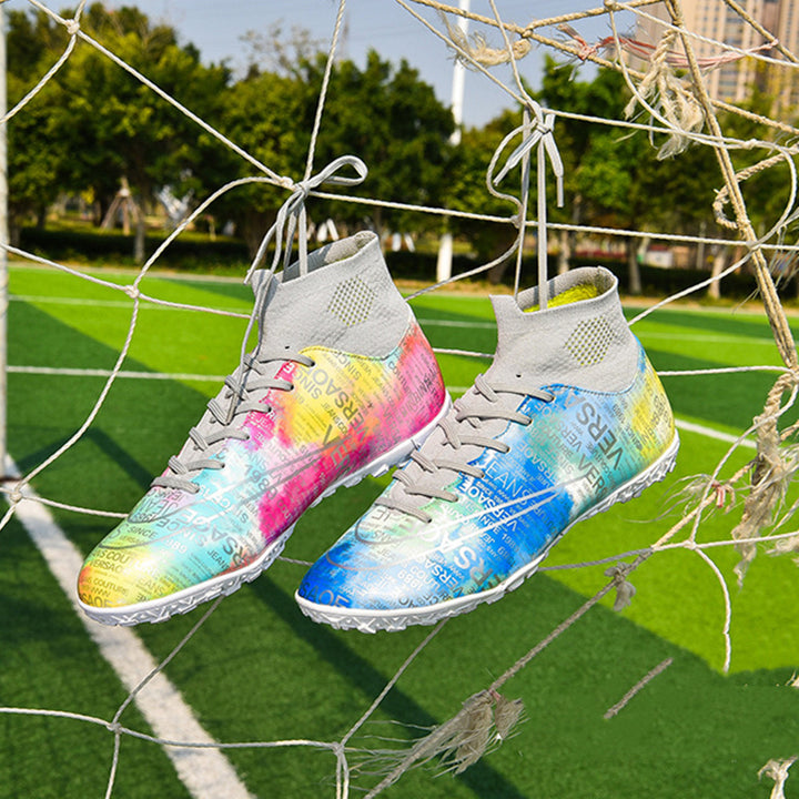High-Top Soccer Shoes for Boys and Girls with TF Studs
