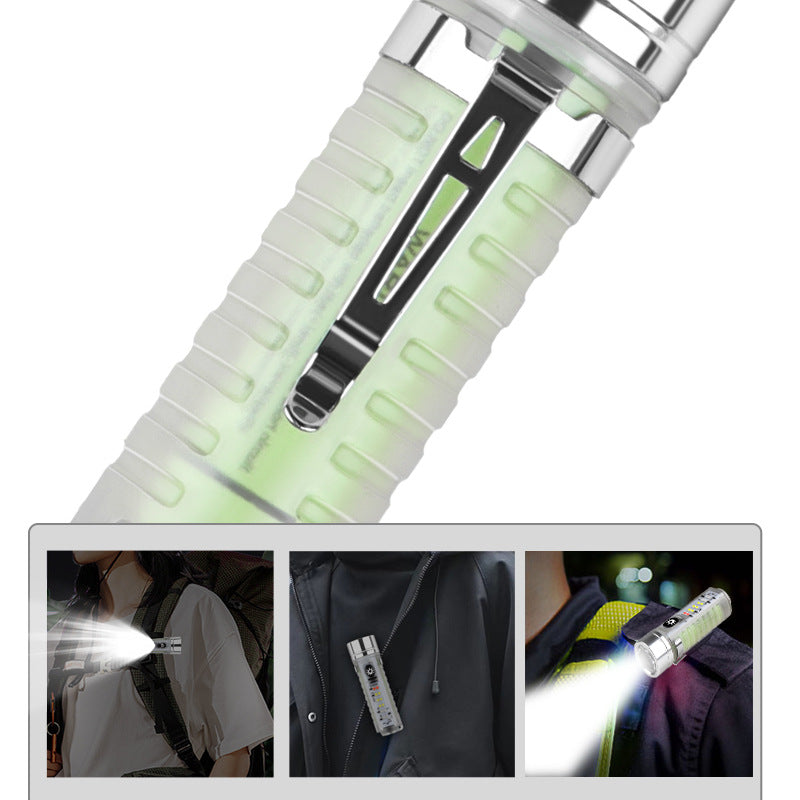 Rechargeable LED Laser Pointer UV Flashlight Waterproof Camping Light
