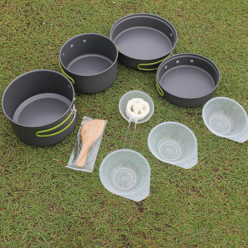 Outdoor Portable Non-Stick Cookware Set for 2–3 People Camping and Hiking