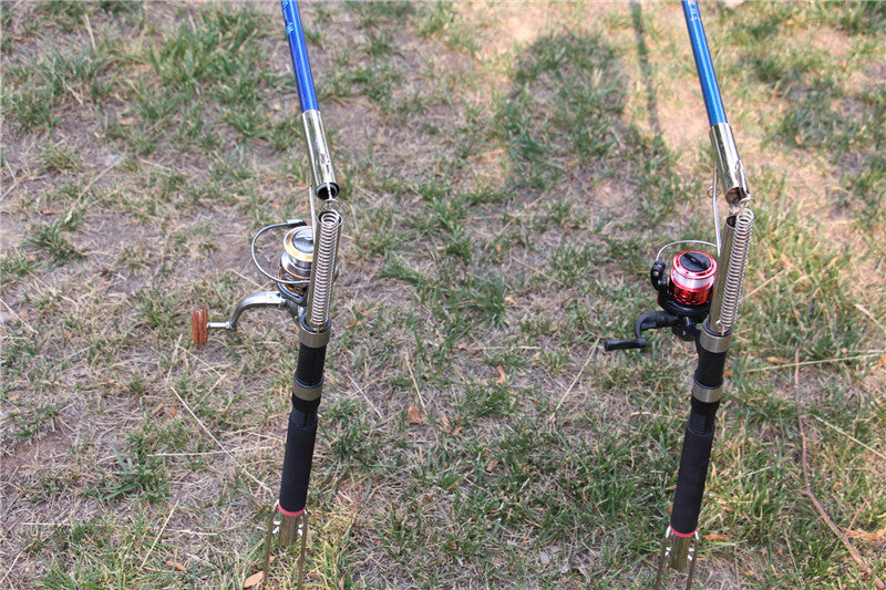 Automatic Fishing Rod Set with Spring Rod, Support, and Full Accessories
