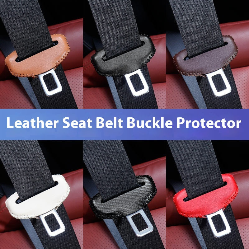 Car Seat Belt Bayonet Latch Protective Leather Cover