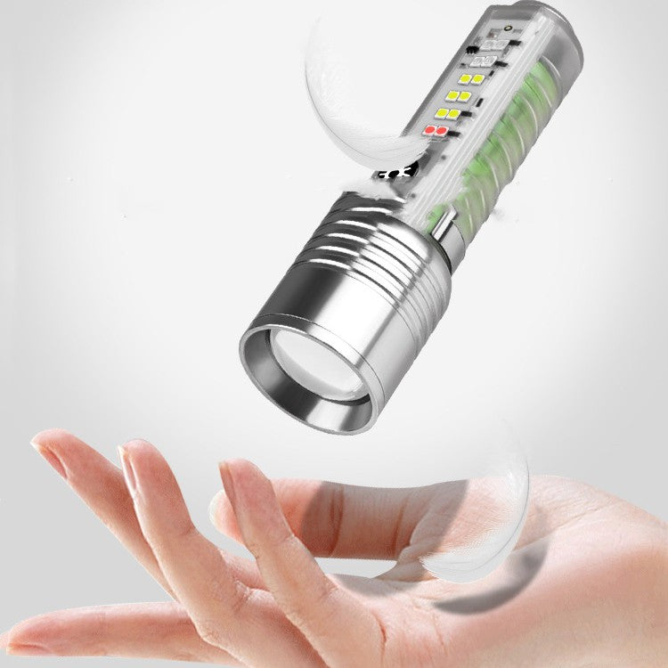 Rechargeable LED Laser Pointer UV Flashlight Waterproof Camping Light