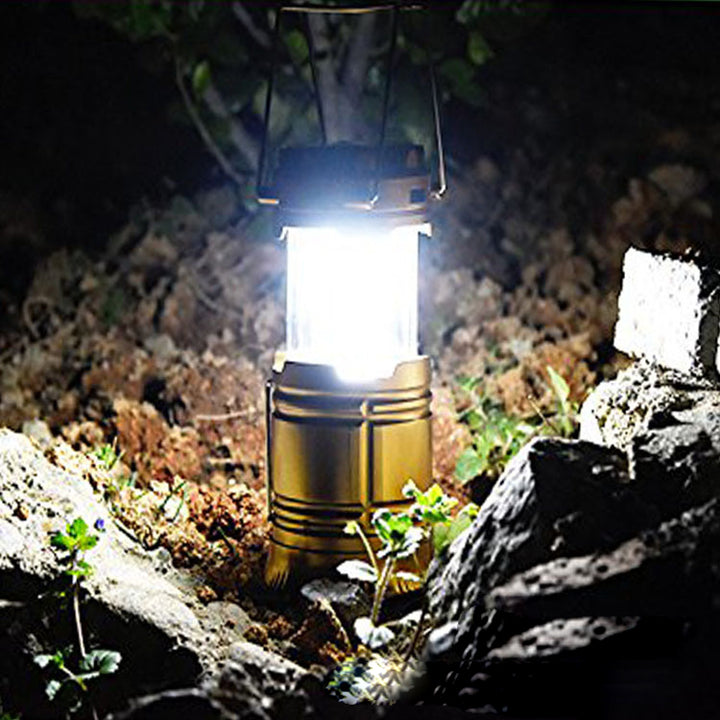 Multifunctional Solar Rechargeable Telescopic Camping Lantern