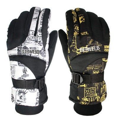 Insulated Winter Ski Gloves for Cold Weather and Snow Sports