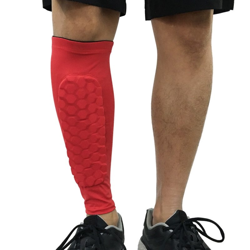 Football Shin Guards with Protective Pads, Leg Sleeves for Teen Sports Training