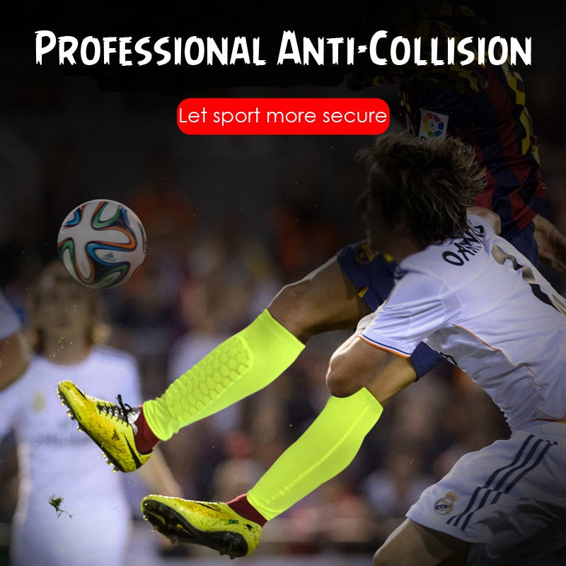 Football Shin Guards with Protective Pads, Leg Sleeves for Teen Sports Training