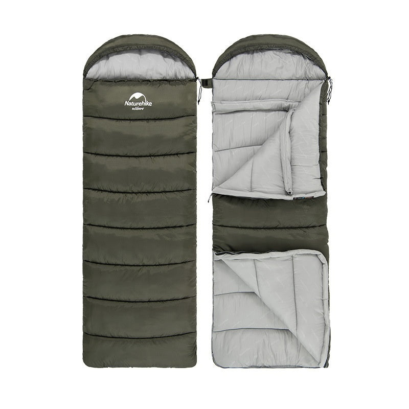 Naturehike Envelope Hooded Sleeping Bag Outdoor Autumn Winter Cold-Proof Double