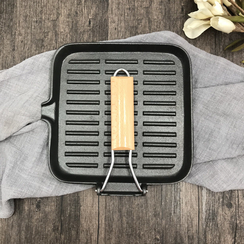 Camping Cast Iron Skillet and Folding Pan Cookware Set